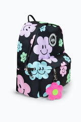 Hype Girls Black Happy Flowers Iconic Backpack