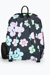 Hype Girls Black Happy Flowers Iconic Backpack
