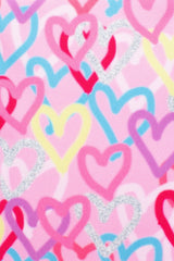 Hype Pink Graffiti Hearts Lunch Box