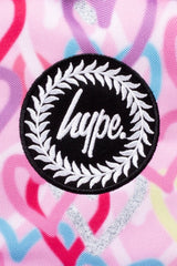 Hype Pink Graffiti Hearts Backpack