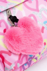 Hype Pink Graffiti Hearts Backpack